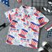 July Fourth Independence Day Boy Clothe Boys Undershirts Size 8 Toddler Boys Girls Short Sleeve Independence Day 4th Of July Kids Tops T Shirt With Pocket