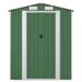 VidaXL Storage Shed Outdoor Storage Shed for Backyard Patio Galvanized Steel in Green | 87.8 H x 75.6 W x 42.5 D in | Wayfair 319267