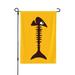 ZNDUO Orange Cartoon Fish Bone Pattern Garden Flag 12.5 x18 Double Sided Polyester Flag for Garden Farmhouse Patio Home Decor