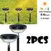 Ledander 2 PCS Bright Solar Pathway Lights warm white LED Solar Lights Outdoor Solar Powered Garden Lights for Walkway Yard Backyard Lawn Landscape Decorative IP67 Waterproof Solar Path Lights