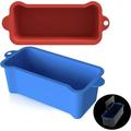 2 Pack Silicone Grease Cup Liners for Blackstone Grill 8â€� X 3â€� X 3.7â€� Reusable Drip Pan Liners Grill Griddle Rear Grease Cup Grease Catcher Liner Tray Liner for Blackstone Grill - Blue&Red