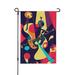 ZNDUO Abstract Jazz Music Pattern Garden Flag 28 x40 Double Sided Polyester Flag for Garden Farmhouse Patio Home Decor