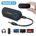 Bluetooth Wireless Audio Transmitter for TV PC Computer CD Player iPod Music Player - Portable USB Bluetooth 5.0 Music Transmitter 3.5mm Adapter for Home Car Stereo Equipment Plug&Play