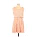 As U Wish Casual Dress - A-Line Scoop Neck Sleeveless: Pink Print Dresses - Women's Size Medium