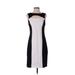 Nicole by Nicole Miller Casual Dress - Sheath: Black Color Block Dresses - Women's Size Small