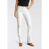 Bootcut-Jeans ARIZONA "Ultra-Stretch", Damen, Gr. 52, N-Gr, weiß, Denim/Jeans, Obermaterial: 65% Baumwolle, 33% Polyester, 2% Elasthan, Basic, extraeng lang, Jeans, normale Passform, Baby-Bootcut, Used-Look-Waschung, Topseller