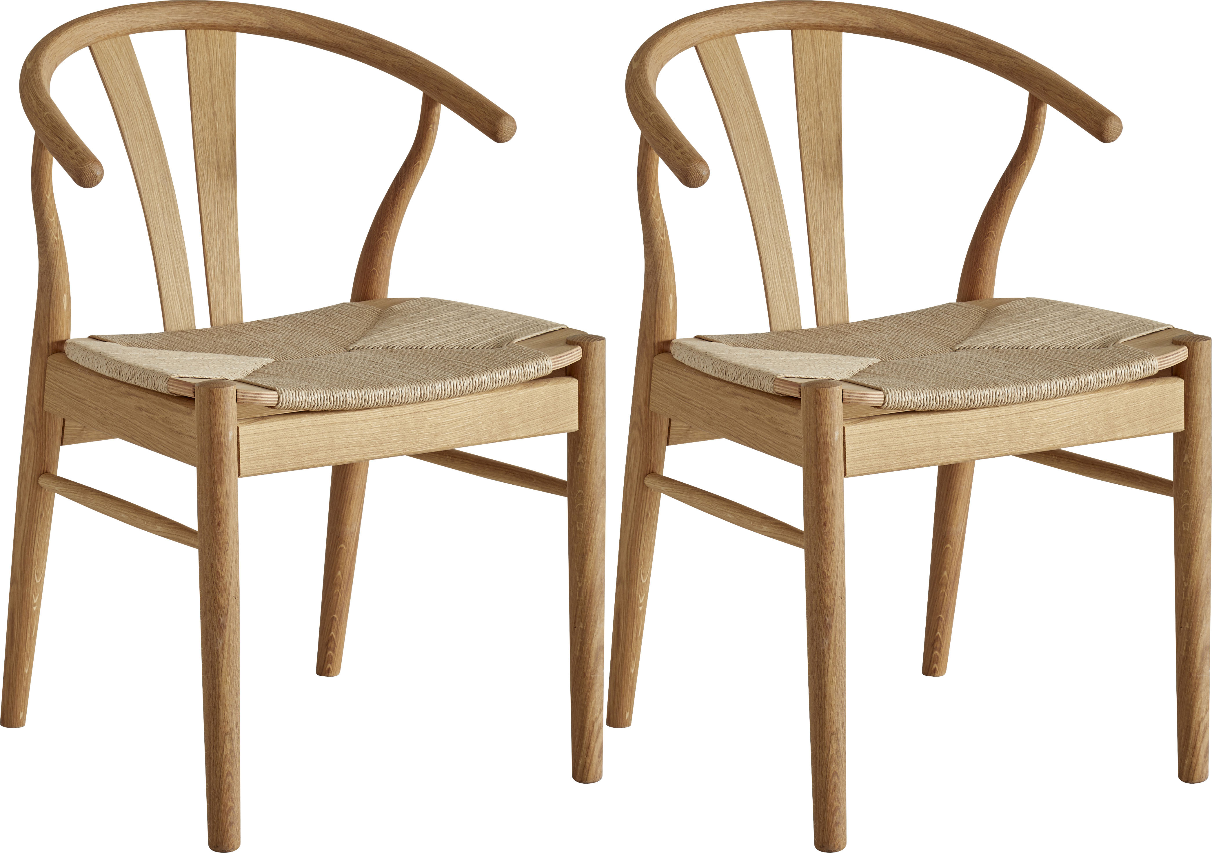 Holzstuhl HAMMEL FURNITURE "Frida, Stuhl, Holzstuhl, Massivholz mit Flechtsitz - robust, zeitlos", beige (natur), B:52cm H:75cm T:57cm, Geflecht Wasserhyazinthe, Massivholz, Stühle, Massivholz, mit Flechtsitz, versch. Farbvarianten