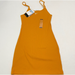 Nike Dresses | Nike Sportswear Essential Ribbed Mini Bodycon Dress Yellow | Women Sz Medium New | Color: White/Yellow | Size: M