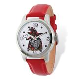Disney Accessories | Disney Ladies Size Off With Their Heads Red Band Watch | Color: White | Size: 8.75