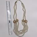 J. Crew Jewelry | J. Crew Pearl & Floral Multistrand Statement Necklace | Color: Gold/White | Size: Os