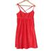 J. Crew Dresses | J. Crew Red Swiss Dot Babydoll Empire Waist Cross Strap 100% Silk Dress, Size 8 | Color: Red/White | Size: 8