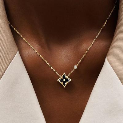 Onyx Diamond Blossom necklace, Louis Vuitton