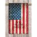 Toland Home Garden Toland God Bless America Inch Patriotic Flag Rustic Double Sided Metal in Blue/Red/White | 40 H x 28 W in | Wayfair 1012640
