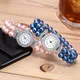 Petite montre en biscuits de perles simulées pour femme bracelet de luxe bracelet élégant