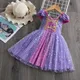 Robe Cosplay pour Bébé Fille de 1 2 3 4 et 5 Ans Costume de Princesse en Dentelle à Paillettes