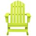 Highland Dunes Adirondack Rocking Chair Lounge Patio Chair for Garden Solid Wood Fir Wood in Green | 36.2 H x 27.6 W x 36 D in | Wayfair