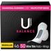 U by Kotex Balance Ultra Thin Pads with Wings Regular Absorbency 50 Count