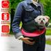 iMounTEK Pet Dog Sling Carrier Dog Sling with Net Bag for Carrier Dogs Cats Hands Free Pet Bag Dog Sling Backpack Red 17.72x14.17in