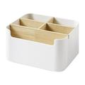 Creative Wood and Plastic Desktop Storage Basket Multi-compartment Storage Box Household Organizer for Home Office