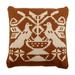 Novica Handmade Birds In Brown Cotton Blend Cushion Cover