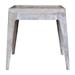 22 Inch Rustic End Table, Mango Wood, Whitewashed Weathered Finish, White - 22 H x 20 W x 20 L
