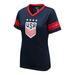 2023 U.S. Soccer USWNT Ladies Champion 4 STARS Game Day Shirt Women Jersey - Women s Soccer World Cup - Navy