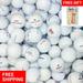 Pre-Owned 77 Wilson White AAA Recycled Golf Balls by Mulligan Golf Balls - Free Pack of Tee Included (Like New)