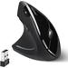 PERIMICE-713L Wireless Ergonomic Left Handed Vertical Mouse 6 Buttons Design 3 Level DPI Black