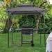 8 x 5 Ft Outdoor Double Vented Roof BBQ Grill Gazebo with Bar Counters