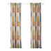 84 Inch Window Curtains, Brushed Microfiber, Multicolor Patchwork - 2 H x 10 W x 13 L Inches