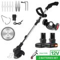 YouLoveIt Cordless Weed Wacker Weed Eater Cordless Grass Trimmer Cordless String Trimmer & Edger Electric Weed Trimmer Tool for Garden and Yard 800W/1200W