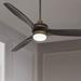 52 Casa Vieja Rustic Farmhouse 3 Blade Indoor Ceiling Fan with Dimmable LED Light Remote Control Oil Rubbed Bronze Matte Black Wood for Living Room