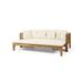 Christopher Knight Home Long Beach Outdoor Extendable Acacia Wood Daybed Sofa by Teak + Beige