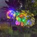 Aoujea Solar Lights for Outside Solar Garden Lights Color Changing Solar Tree Stake Lights Pi-ne Needle Flower Ball Lights Garden Landscapes Stake Lamp For Yard Patio Road Decorations