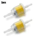 2Pcs Universal Lawn Mower Nylon Transparent Inline Fuel Filter 6mm 1/4 for Motorcycle Lawn Mower Tractor