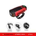 3 in 1 Bicycle Light USB Charging Bike Bicycle Front Light Flashlight Cycling Head Light with Horn Speed Meter LCD Screen