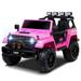 OTTORD Kids 2 Seater Electric Car 12V Battery Powered Car Ride on Car Truck for 2 Kids with Remote Control(Pink)