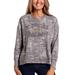 Women's Gray Vanderbilt Commodores Brandy Tie-Dye Long Sleeve Tri-Blend Pullover Top