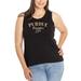 Women's Black Purdue Boilermakers Hannah High Neck Tank Top