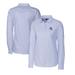 Women's Cutter & Buck Light Blue Buffalo Bills Helmet Logo Stretch Oxford Stripe Long Sleeve Button-Up Shirt