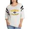Women's Ash Iowa Hawkeyes Sabrina 3/4-Sleeve Jersey T-Shirt