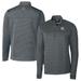 Men's Cutter & Buck Gray Los Angeles Chargers Traverse Stripe Stretch Quarter-Zip Pullover Top