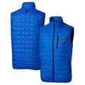 Men's Cutter & Buck Royal Los Angeles Rams Helmet Rainier PrimaLoft Eco Insulated Full-Zip Puffer Vest