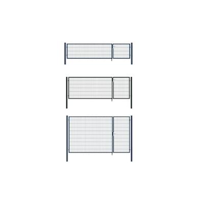 Gartentor Zauntor Einfahrtstor Stabmattenzaun Doppelflügel Anthrazit Grau 1200 x 3500 mm