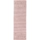 Wollteppich CARPETFINE "Gabbeh Uni" Teppiche Gr. B/L: 80 cm x 350 cm, 15 mm, 1 St., rosa Orientalische Muster reine Wolle, handgewebt, Gabbeh Loom Tiermotiv, auch als Läufer