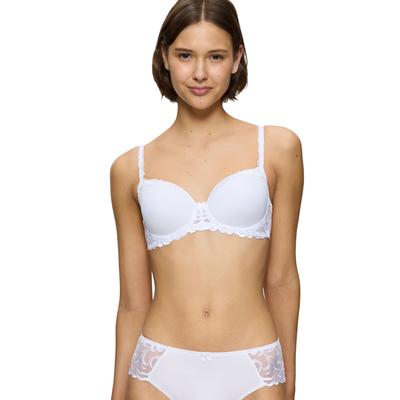 Bügel-BH TRIUMPH "Modern Finesse WP", Damen, Gr. 90, Cup C, weiß, Microtouch, Spitze, Obermaterial: 69% Polyester, 16% P