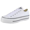 Sneaker CONVERSE "CHUCK TAYLOR ALL STAR PLATFORM CANVAS" Gr. 41, weiß Schuhe Schnürstiefeletten