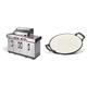 Enders Gasgrill Kansas II Pro 4 SIK Profi Turbo, Silber & SWITCH GRID Pizzastein, Halter aus Gusseisen, für Enders® Gasgrill mit Rost-in-Rost System, Grill-Rost-Zubehör, Enders® Gasgrills MONROE #7790