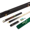 BCE Grandmaster 3/4 Cut Snooker Cue with Extension & Hard Case - 3 Piece - 57" with 9.5mm Tip - Finest North American Ash Shaft - Hand Spliced Sapele Mahogany Butt - GM300 Design