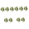 Hoement 10 Pcs Candle Ring Floral Wreath Candle Holder Mini Christmas Wreaths Faux Wreath Candle Wreaths Rings Fall Napkins Holders for Table Wreath Adornment Branch Plastic Fake Leaves